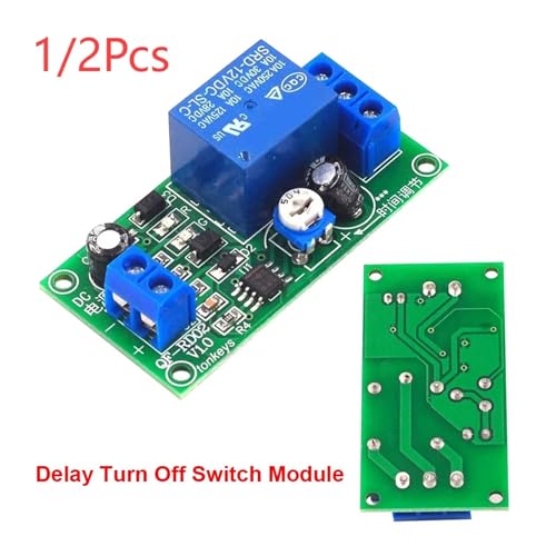 Module de relais temporisé 12V à synchronisation réglable 0-60s avec puce NE555 (2Pcs) - 2