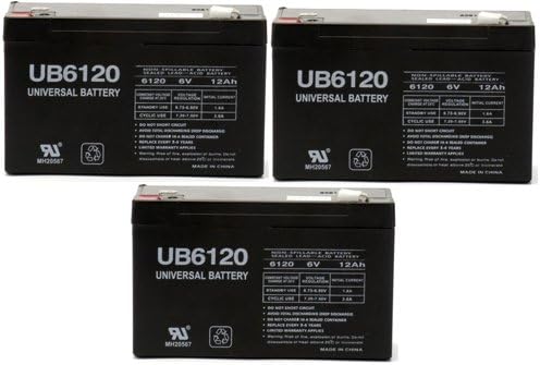 UPG - 6V 12Ah F1 UPS Battery for Parmak MAG12SP - 3 Pack - UB6120MP386