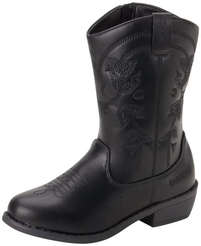 bebe Girls Cowboy Boots - Classic Western Country Cowgirl Boots - Mid Calf Riding Shoes for Toddlers Little and Big Girls