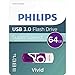 Philips PHMMD64GVIVU3 64GB Vivid 3.0 USB Stick, Purple