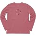 Life is good Women's Crusher Long Sleeve Foliage LIG T-Shirt (Azalea Pink)
