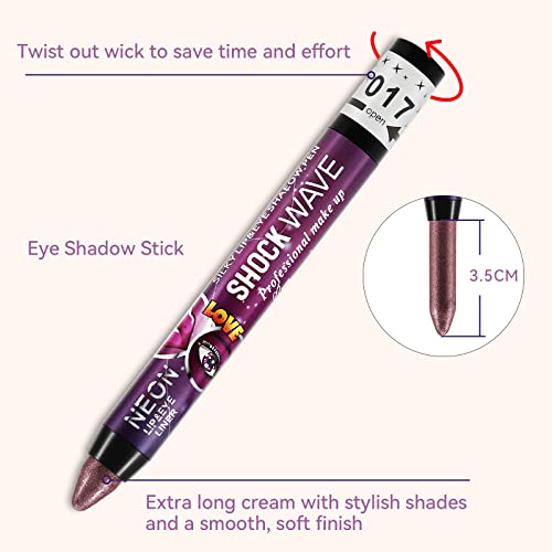 Boobeen 2 In 1 Eyeshadow And Lip Color Crayon, Cream Shimmer Smooth Eyeshadow Pencil, Bright Eyeshadow Primer Base, Smudge Proof Eye Shadow Makeup Stick #TOP3