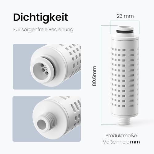 EMKE Duschfilter,PP Baumwolle Filter | Effektive Entchlorung und Entfernung von Verunreinigungen | Einfache Installation | Passend für EMKE F11 und F22 Thermostat
