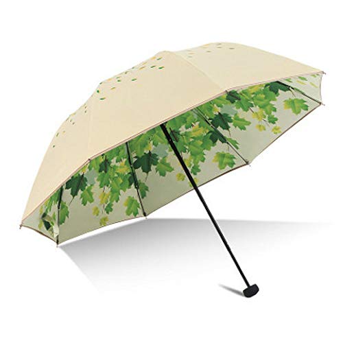 Preisvergleich Produktbild Screenes Frauen Sonnenschirme Sonnenschutz Uv Schutz Modisch Dreifachgefaltet Regenschirm Doppelschicht Vinyl Einfacher Stil Sonniger Regen Sonnenschirm Wasserdicht Regenschirme