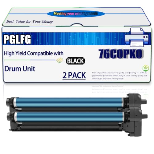 Image of Compatible for Lexmark 76C0PK0 Drum Unit Work for CS921de CX921DE CX923DXE CS923DE CX922DE Printers, High Yield 100000 Pages, with Chip (2 Pack Black)