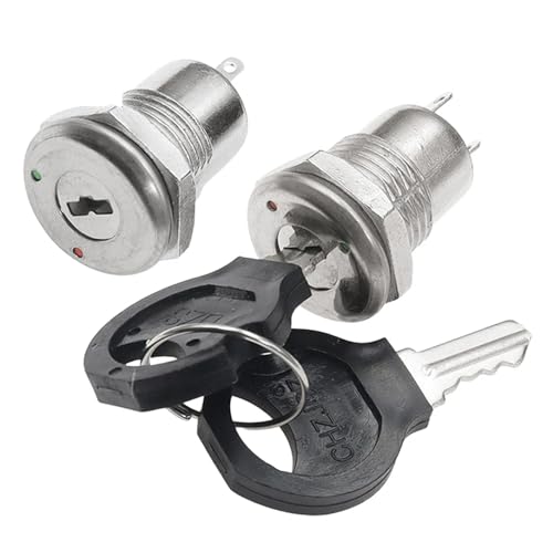 Interruptor de bloqueo S1203 de 12 mm con llave evita giros sueltos en paneles 3