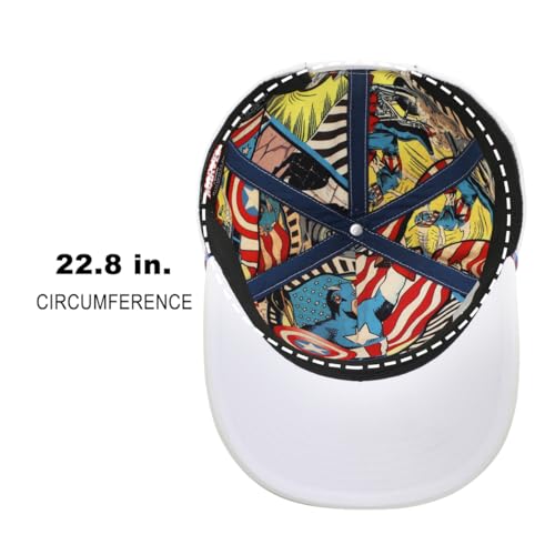 Marvel Universe Captain America Shield Adult White Elite Flex Snapback Hat - Image 8