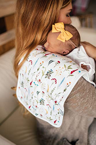 Image of Copper Pearl Baby Burp Cloth Large 21''x10'' Size Premium Absorbent Triple Layer 3-Pack Gift Set inchScarlet