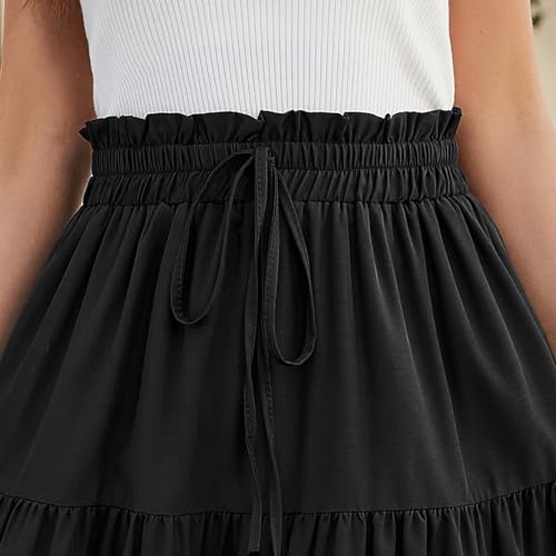 Skirts for Women Summer Flowy Tiered Elastic High Waisted Vacation Skirt A-Line Swing Long Floral Midi Skirts4