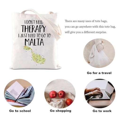 KUIYAI Malta Trip Tote Bag Malta Vacation Lover Gift Travel To Malta Canvas Bag Malta Souvenir Gift Holiday Getaway Gift4