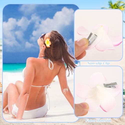 Ondder Hawaiian Flower Hair Clips, set 10 piezas miniatura 3