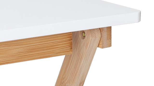 Bamboe Bijzettafel (blok) natuur - beugel - Bamboe België