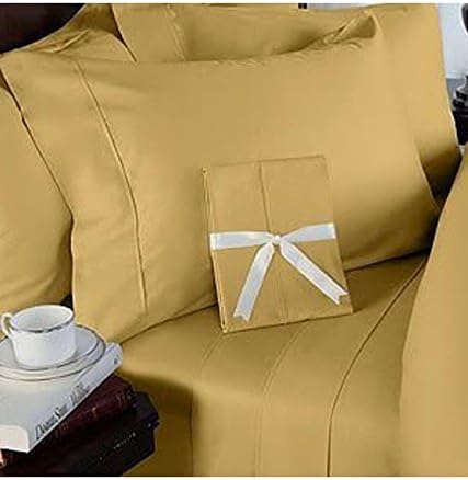 400-Thread-Count Pima Cotton Super Soft Button Closure Designer 1-Piece Luxury Duvet Cover Twin Extra Long Solid Gold