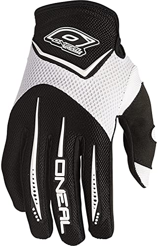 O'NEAL | Fahrrad- & Motocross-Handschuhe | MX MTB DH FR Downhill Freeride | Langlebige, Flexible Materialien, Silikonprint für Grip | Element Glove | Erwachsene | Weiß | Größe M