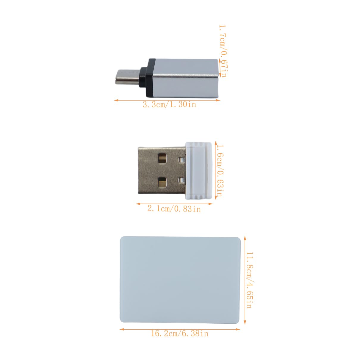 Gurtt Trackpad con ricevitore USB 2.4G per superficie multi-touch, trackpad ad alta precisione, mouse touchpad multi-gesture compatibile con PC desktop 10/11