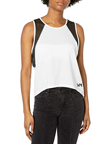 RVCA Sport Va Mesh Tie Back Tank Top White X-Small