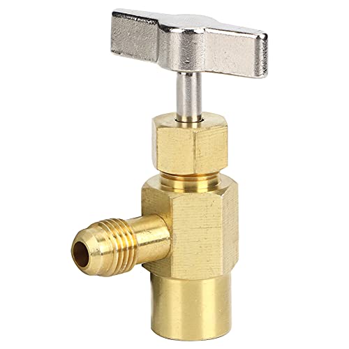 Válvula abridora de botellas de refrigerante R134A con rosca hembra 1/2 ACME, herramienta premium para aire acondicionado y mantenimiento HVAC miniatura 7