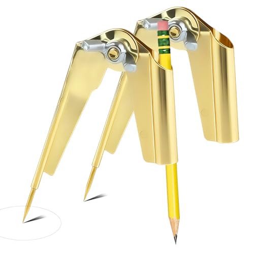 2PCS Woodworking Scribe Tool, Multi-Function Marking Gauge, Accurate Compass Scriber for Woodworking, Drafting, Geometry, Circle Drawing Tool Kit, Precision Scribing Tool for Carpentry and Craftsmansh