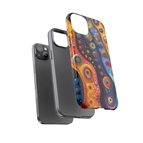 Coque rigide brillante iPhone 14 Plus avec graphisme abstrait haut de gamme - 3