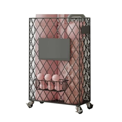 Soporte para esterillas de yoga de metal resistente con espacio para rodillos de espuma