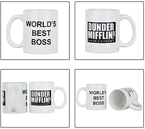 Office Sitcom World's Best BOSS Funny White Ceramic Printed Coffee Mug | Inspired by TV Show The Office Quote| Gift for Dwight Schrute Fans
