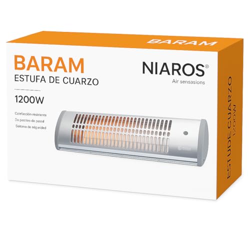 Miniatura 2 de Estufa De Cuarzo 1200w Estufa Eléctrica Bajo Consumo Calefactor Infrarrojos Estufa Infrarrojos Estufa Pared Baño