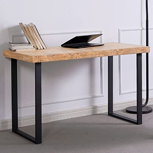 Miniatura 2 de Adec Group Natural, Mesa De Estudio, Escritorio O Despacho, Mesa De Oficina, Color Roble Salvaje Y Negro, Medidas: 120 Cm Largo X 60 Cm Ancho X 73 Cm Alto
