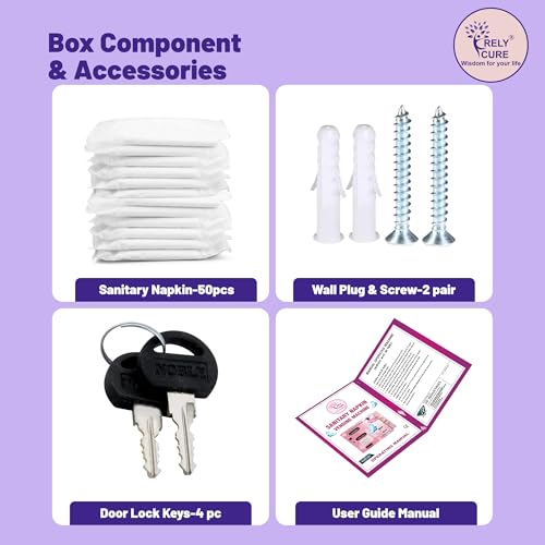 Image of BY VP Industries (Manual Operated with 5 ₨ Coin | Capacity-50 Pads) Sanitary Napkin Vending Machine | OperatesBY inserting a 5 Rs coin and rotate a knob @ 360 degrees to dispense a napkin