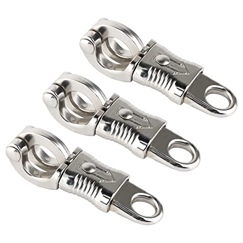 Geilihome Panic Snap, Quick Release Snap Heavy Duty Nickel Plated Snap with Fixed Eye for Saddles, Get Back Whips, Paracord, Horse (3pcs)