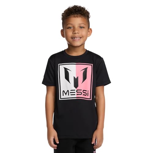 Boys' Lifestyle Short Sleeve Top, Standard Shirt with Logo, Comfortable Fit