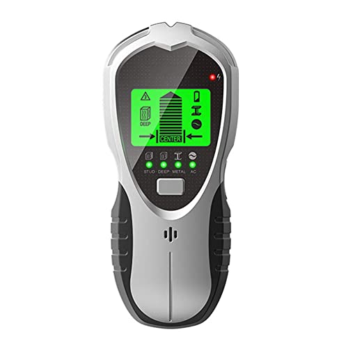 Pteanecay 1 Piece 4 in 1 Electronic Stud Sensor Wood Beam Joist Finders Wall Detector Locator, Silver&black