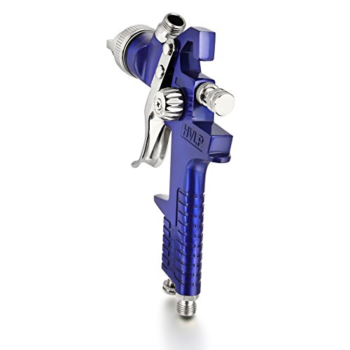 Image of Professional Gravity Fed 1.7mm 600ml Stainless Nozzle Mini Gem Blue 600cc Capacity High Volume Low Pressure Air Spray Paint Gun for Car Furniture Painting