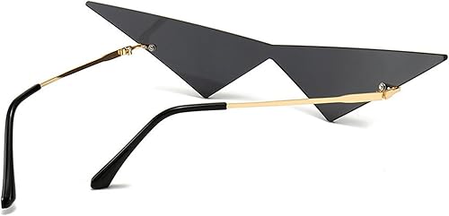Miniatura 9 de willochra Gafas de sol triangulares sin marco de una pieza para mujer, lentes de sol de moda con lentes de océano, gafas de sol para hombres, para