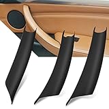 Jaronx Compatible with BMW X5 E70/X6 E71 Door Handle Covers,3PCS Door Pull Handle Covers for BMW X5 E70 2008-2013,X6 E71/E72 2008-2014, Left and Right Side Interior (Black)