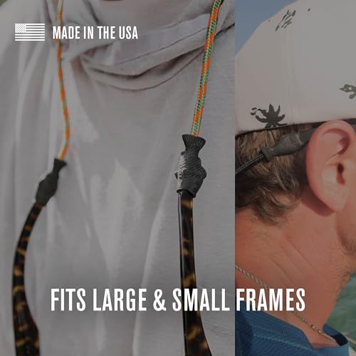 Image of Chums Fish Tip Eyewear Retainer Holder Strap for Sports & Outdoors - Women & Men Sunglasses Strap - 3MM Nylon Rope Cord
