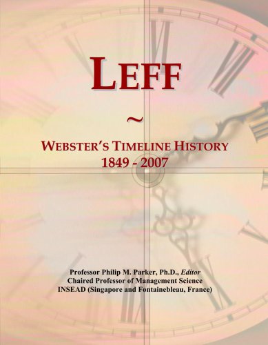 Leff: Webster's Timeline History, 1849 - 2007