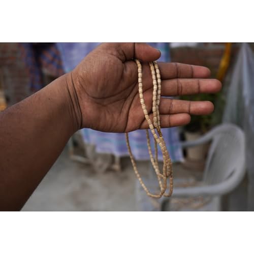Image of ISKCON VRINDAVAN Original Tulsi Kanthi Mala - Unisex Adult Jaap Chanting Mala from Vrindavan Dham