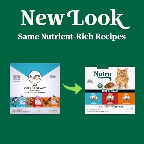Image of Nutro Perfect Portions Cuts Wet Cat Food, Variety Pack, 2.6 oz, 24 ct