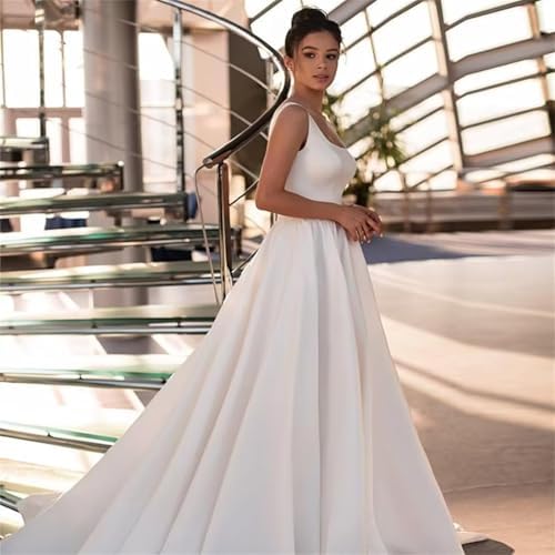 Womens Square Collar Satin Wedding Dresses for Bride Djibouti | Ubuy Womens Square Collar Satin Wedding Dresses for Bride Djibouti | Ubuy