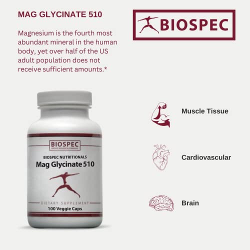 Mag Glycinate 510 – Highly Bioavailable Form Of Magnesium – Supports Energy, Muscles, And Cardiovascular Health.* #TOP2