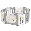 COSTWAY Grondbox baby 12/14/16 paneel, opvouwbaar baby speelbox babybox, kinderen veiligheid speelruimte activiteiten…