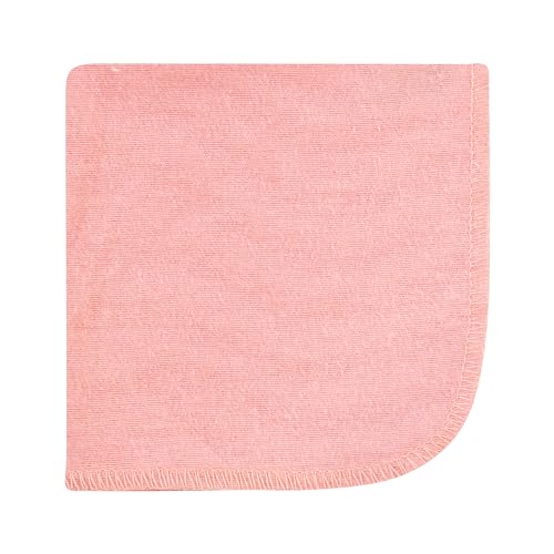 Image of Hudson Baby Unisex Baby Flannel Cotton Washcloths, Neutral Pink Floral 12 Pack, One Size