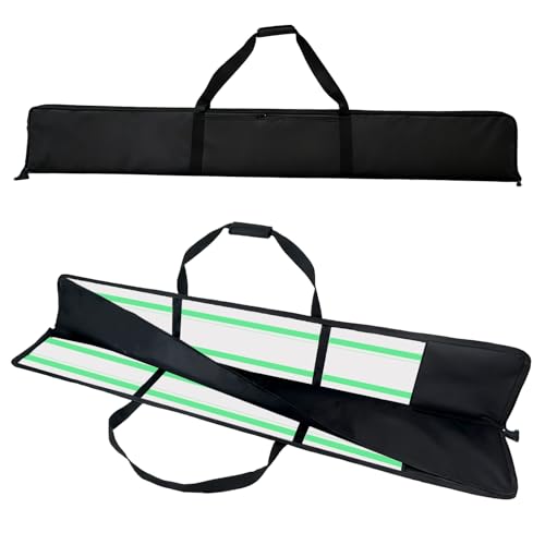 Führungsschiene Tasche 1.6m, für Bis zu 2 Schienen 1100mm/1400mm/1500mm, Plus-Version, ‌Kompatibel mit Bosch, Makita und Festool‌, 600D Oxford Gewebe‌ mit ‌3-Lagen-Dämpfung, Schultergurt‌ und Zubehörf