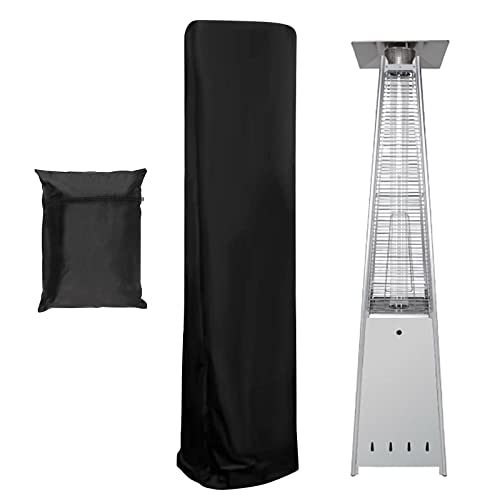 PRITOK Abdeckhaube Für Heizpilz & Terrassenstrahler - Wasserdicht & Winddicht - Mit Reißverschluss & Kordelzug - 221x85cm Schwarz