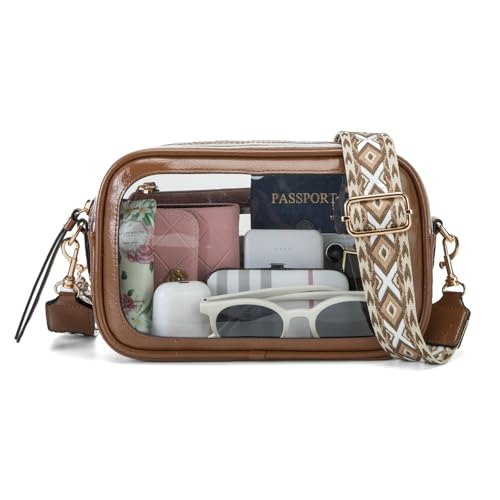 Image of Wuflyover Clear Bag for Stadium Events, Clear Crossbody Purse for Women