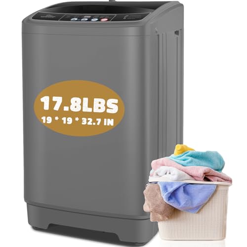Image of Nictemaw Portable Washing Machine, 17.8Lbs Portable Washer Machine, 2.4Cu.ft Compact Laundry Washer and Dryer Combo with Drain Pump, 10 Wash Programs 8 Water Levels for Apartment RV Dorm