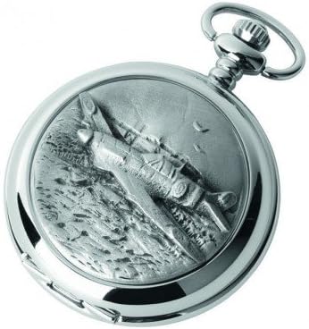 Full hunter quartz pocket watch with Hurricane design. Free chain and gift box.