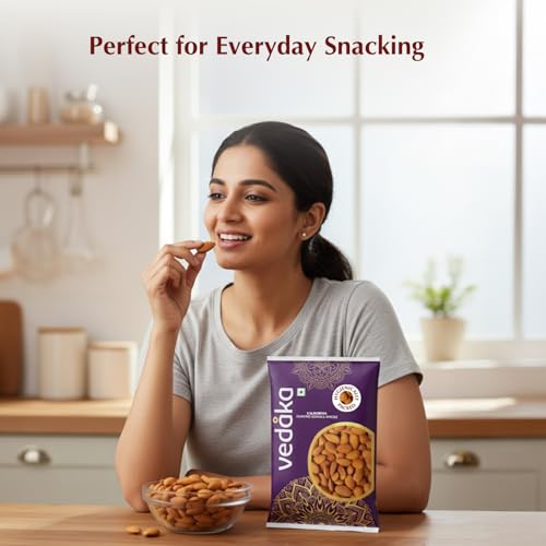 Amazon Brand - Vedaka 100% Natural California Almonds | 500 G | Badam Giri| High In Fiber |Rich In Protein And Dietary Fibre| Nuts & Dry Fruits