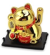 Ensemble de Bras Agitant Lucky Cat, 2 Pouces Maneki Neko Lucky Fengshui Cat Vivid Lovely Statue S...