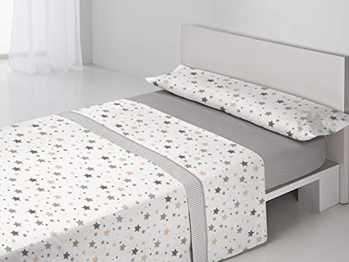 Antonella - Juego sábanas térmicas Sofia. Cama 135 cm. Beig